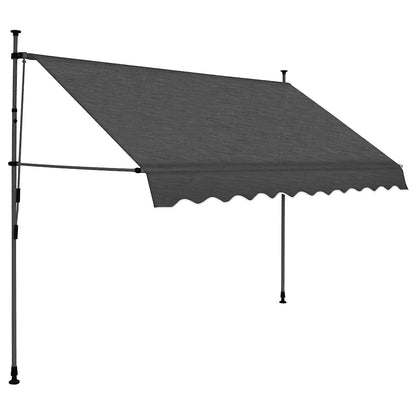 Tenda da Sole Retrattile Manuale con LED 300 cm Antracite - homemem39