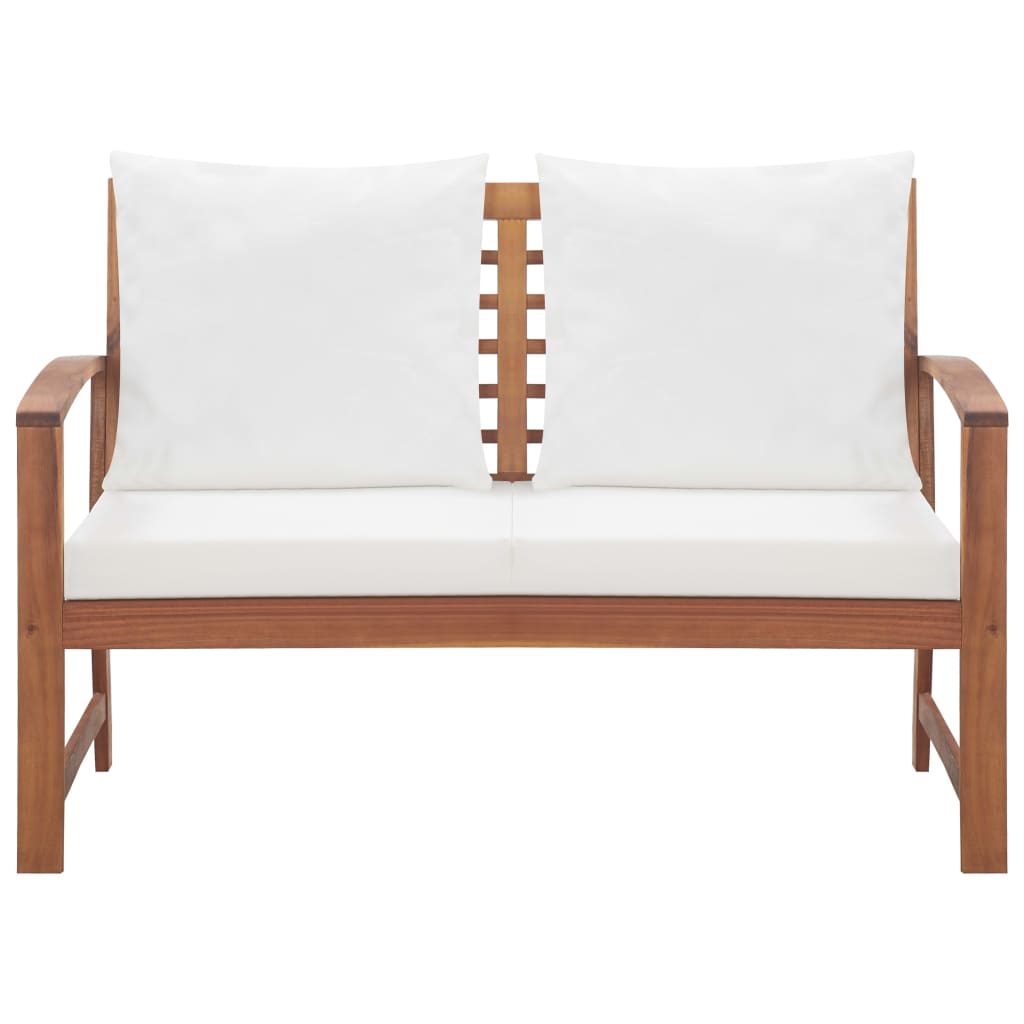 Set Divani da Giardino 4 pz con Cuscini in Massello di Acacia - homemem39