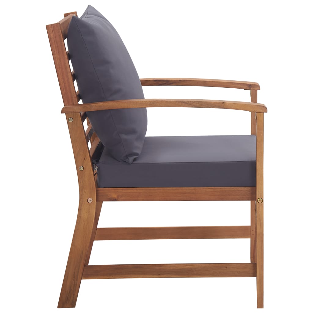 Set Divani da Giardino 4 pz con Cuscini in Massello di Acacia | homemem39