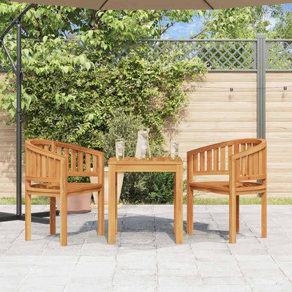 Sedie a Forma di Banana 2 pz in Legno Massello de Teak | homemem39