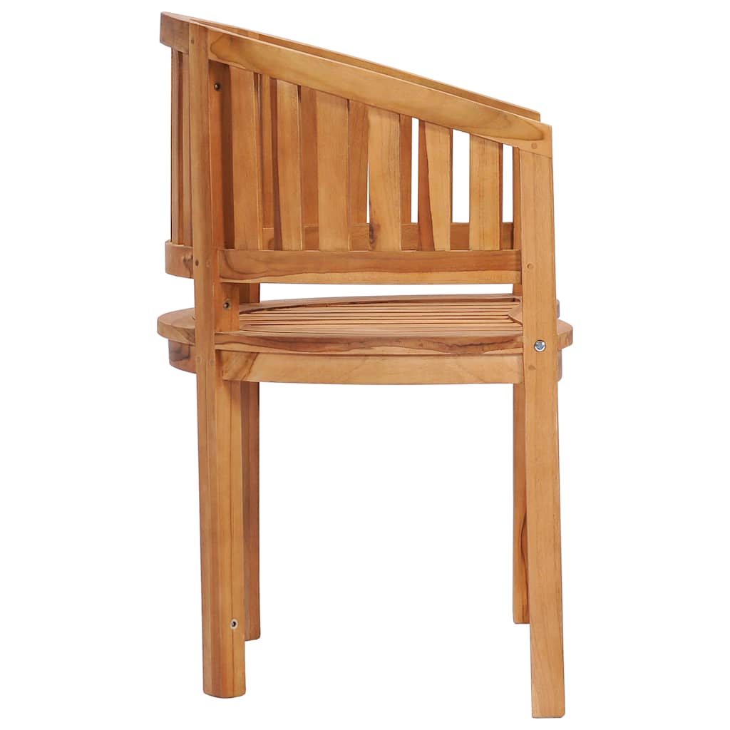 Sedie a Forma di Banana 2 pz in Legno Massello de Teak | homemem39