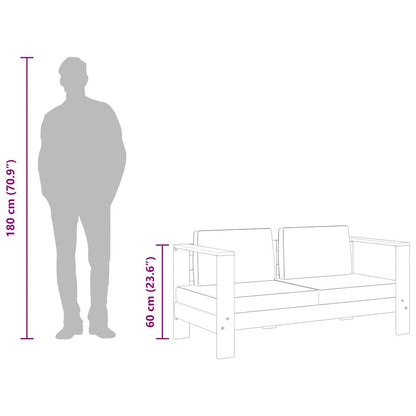 Sedia da Giardino con Cuscino 140 cm Bianco Crema Legno Acacia - homemem39