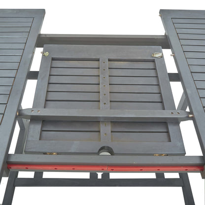 Set da Pranzo da Giardino 7 pz Legno Massello di Acacia Grigio | homemem39