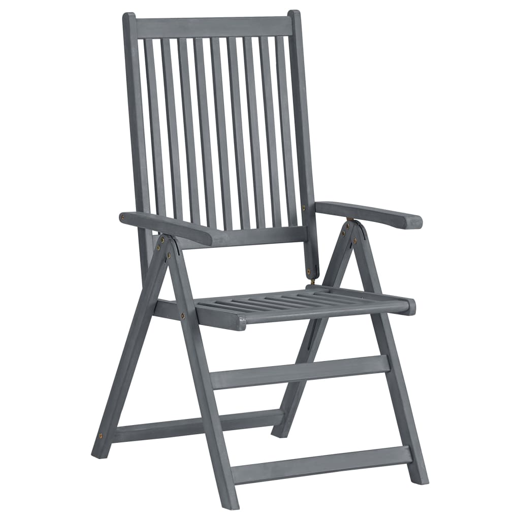 Set da Pranzo da Giardino 7 pz Legno Massello di Acacia Grigio | homemem39