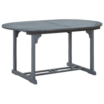 Set da Pranzo da Giardino 7 pz Legno Massello di Acacia Grigio | homemem39
