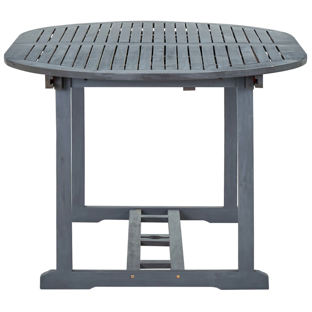 Set da Pranzo da Giardino 7 pz Legno Massello di Acacia Grigio | homemem39