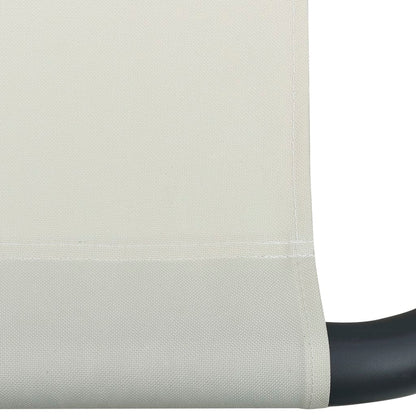 Lettino da Giardino Crema 200x90 cm in Acciaio - homemem39