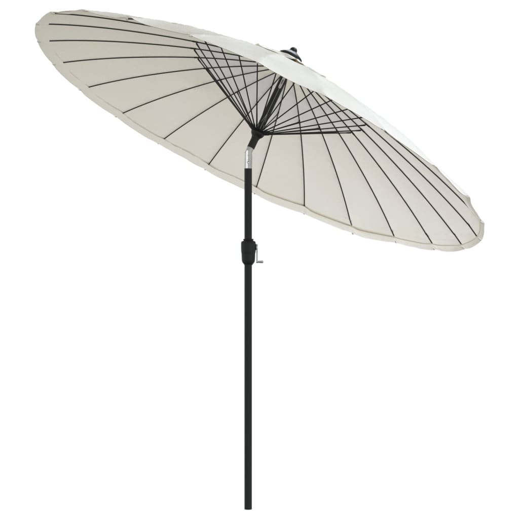 Ombrellone da Esterni Palo in Alluminio 270 cm Bianco Sabbia | homemem39