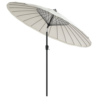 Ombrellone da Esterni Palo in Alluminio 270 cm Bianco Sabbia | homemem39
