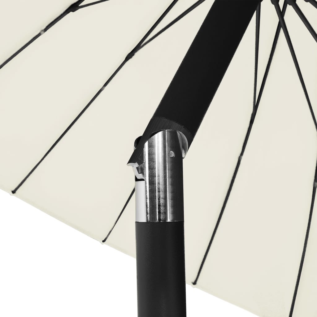 Ombrellone da Esterni Palo in Alluminio 270 cm Bianco Sabbia | homemem39