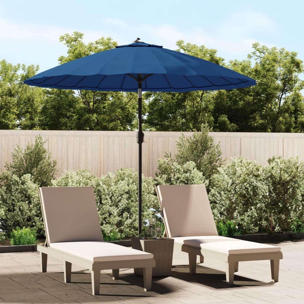 Ombrellone da Giardino con Palo in Alluminio 270 cm Azzurro | homemem39