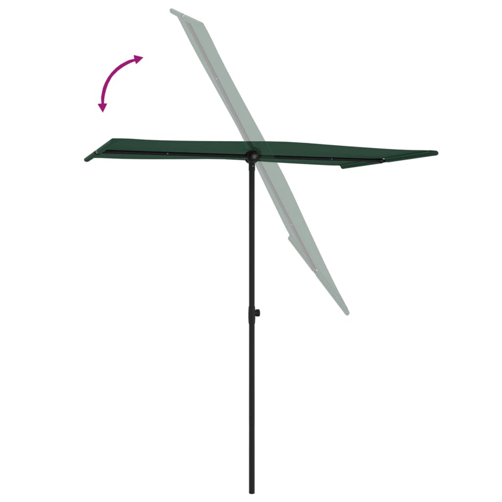Ombrellone da Esterni con Palo in Alluminio 180x110cm Verde | homemem39