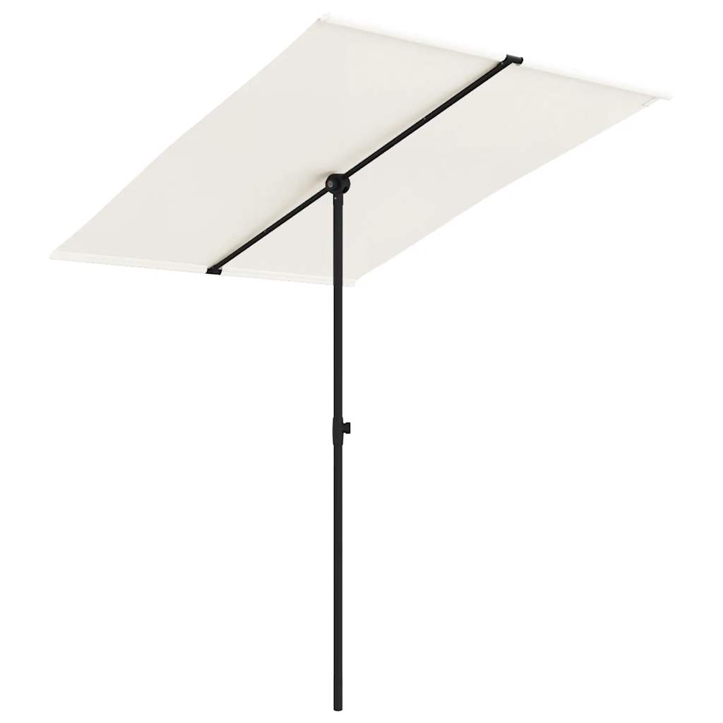 Ombrellone da Giardino Palo in Alluminio 2x1,5 m Bianco Sabbia | homemem39