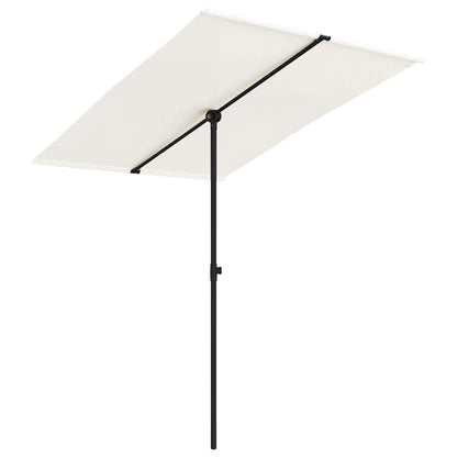 Ombrellone da Giardino Palo in Alluminio 2x1,5 m Bianco Sabbia | homemem39