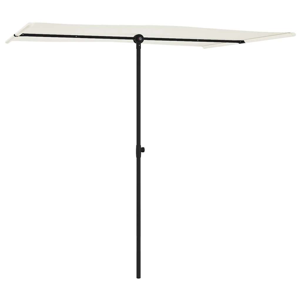 Ombrellone da Giardino Palo in Alluminio 2x1,5 m Bianco Sabbia | homemem39