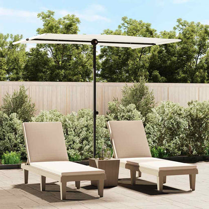 Ombrellone da Giardino Palo in Alluminio 2x1,5 m Bianco Sabbia | homemem39