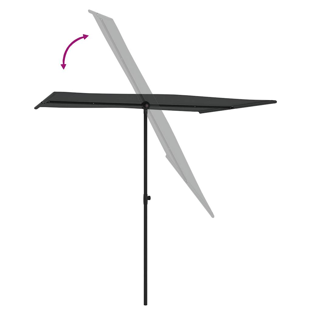 Ombrellone da Giardino con Palo in Alluminio 2x1,5 m Antracite | homemem39