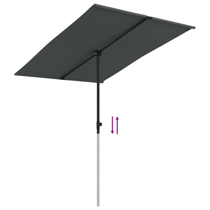 Ombrellone da Giardino con Palo in Alluminio 2x1,5 m Antracite | homemem39