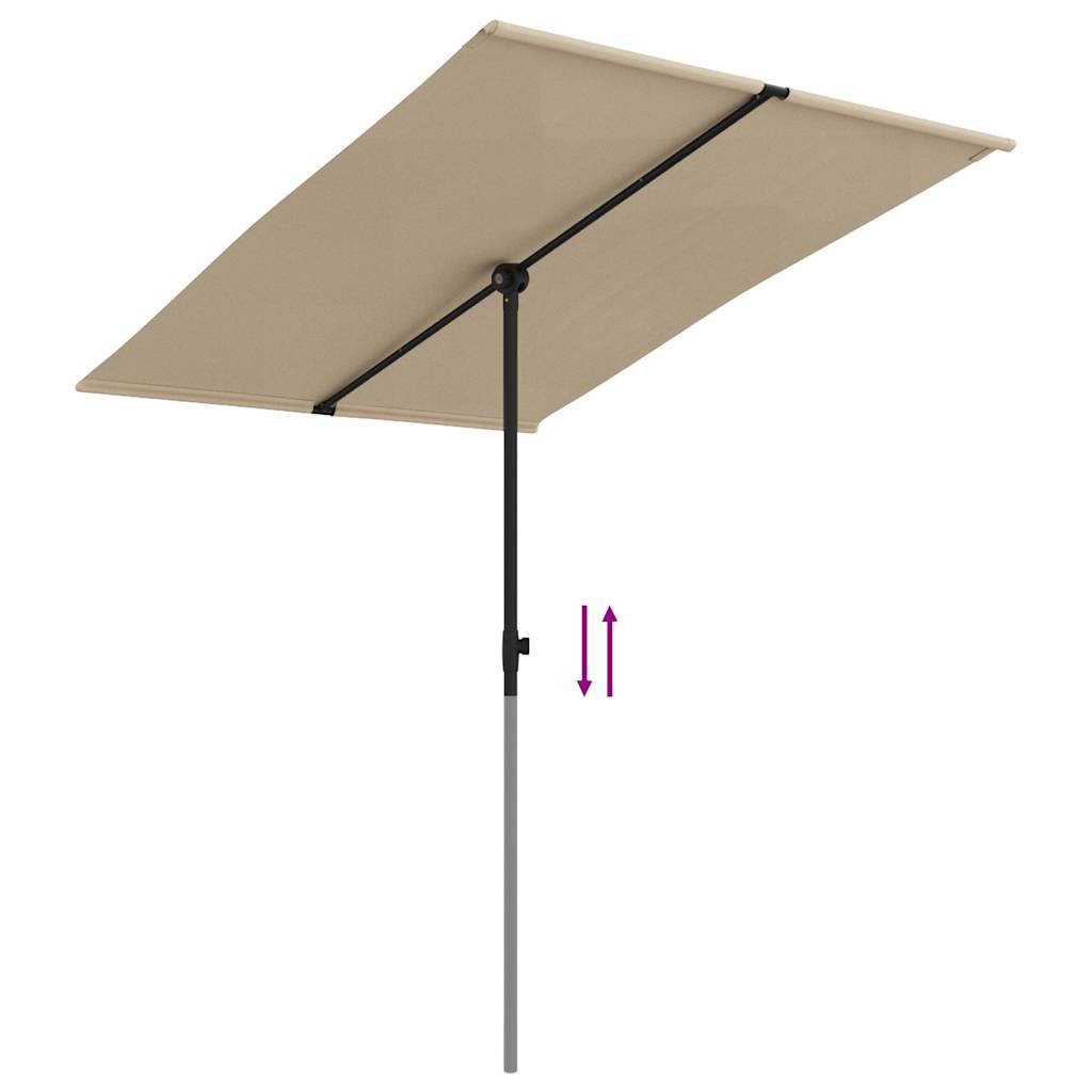 Ombrellone da Giardino con Palo in Alluminio 2x1,5 m Talpa | homemem39
