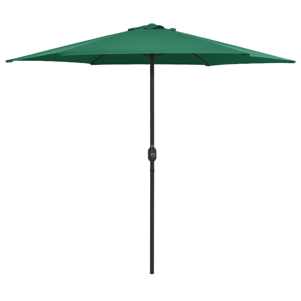 Ombrellone da Giardino con Palo in Alluminio 270x246 cm Verde