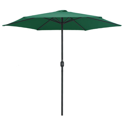 Ombrellone da Giardino con Palo in Alluminio 270x246 cm Verde