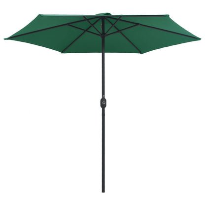 Ombrellone da Giardino con Palo in Alluminio 270x246 cm Verde