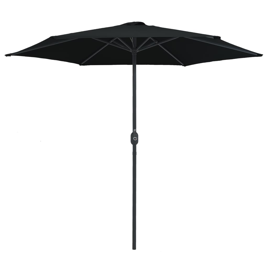 Ombrellone da Giardino con Palo in Alluminio 270x246 cm Nero | homemem39