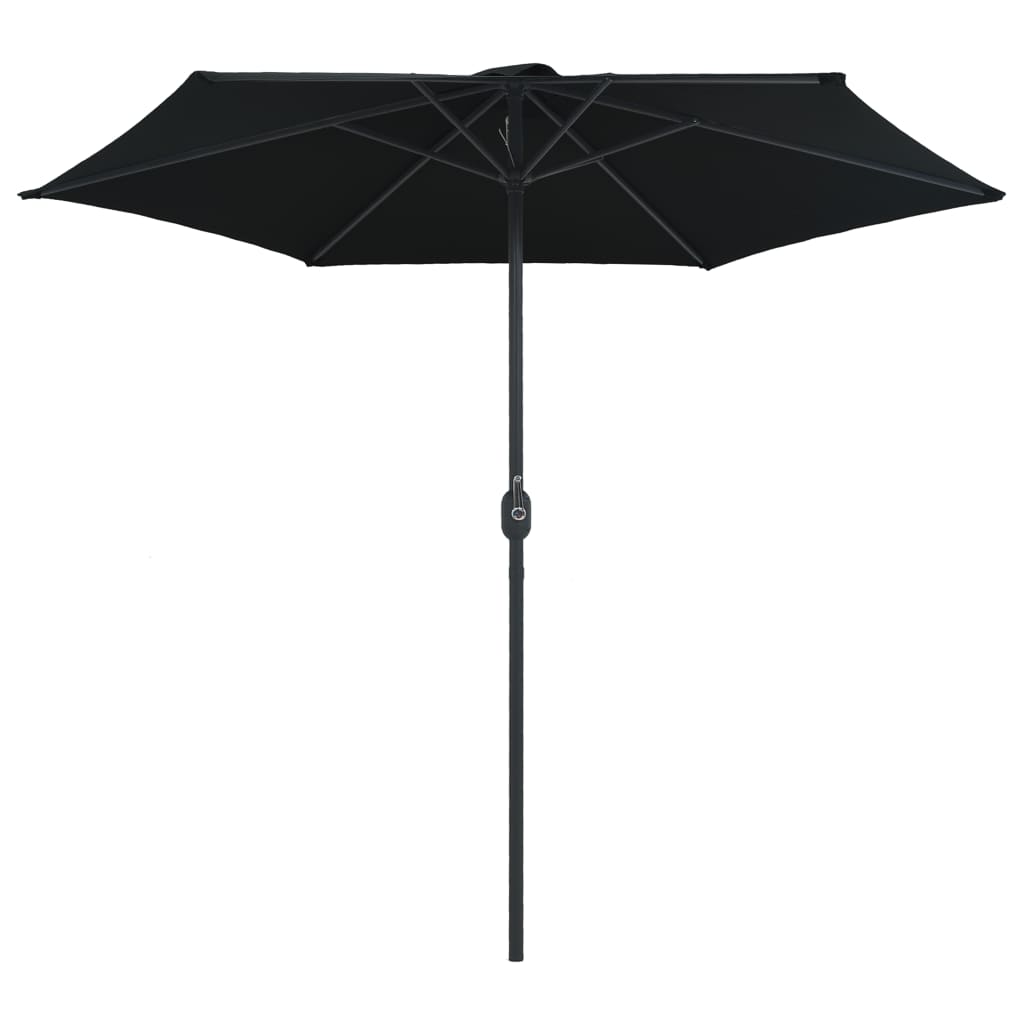 Ombrellone da Giardino con Palo in Alluminio 270x246 cm Nero | homemem39