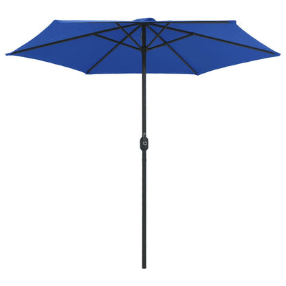 Ombrellone da Giardino con Palo in Alluminio 270x246 cm Azzurro
