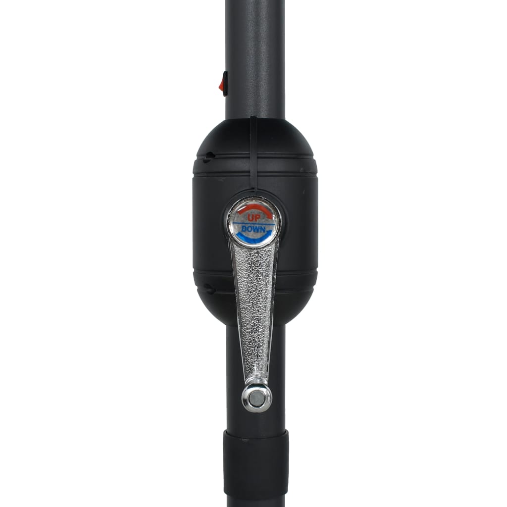 Ombrellone con Luci a LED e Palo Alluminio 270 cm Tortora | homemem39
