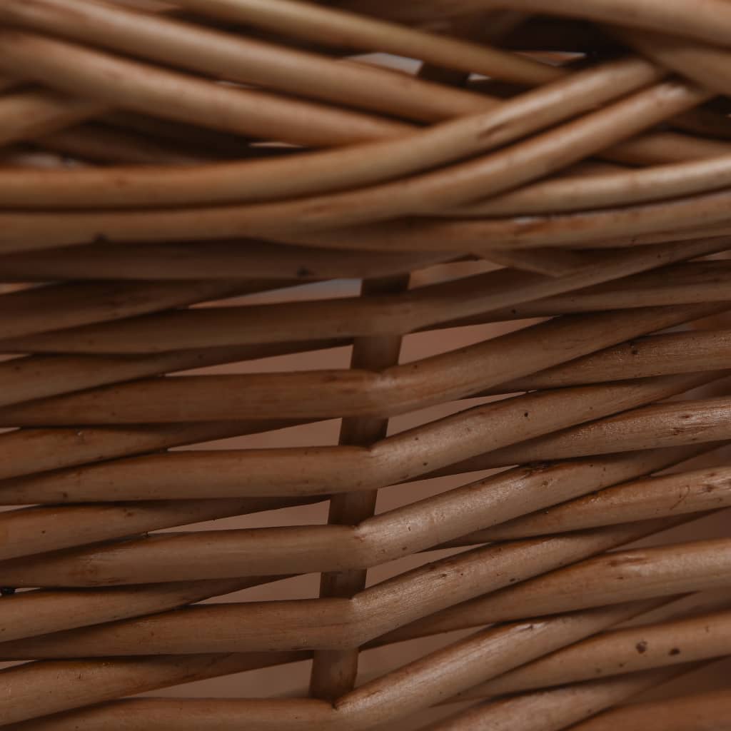 Cestino Anteriore Bici con Copertura 50x45x35cm Salice Naturale | homemem39
