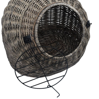 Trasportino per Gatti Grigio 45x35x35 cm in Salice Naturale | homemem39