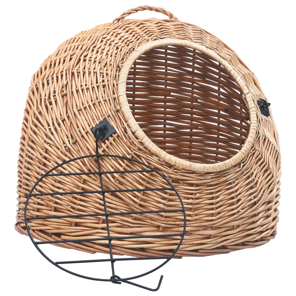 Trasportino per Gatti 60x45x45 cm in Salice Naturale | homemem39