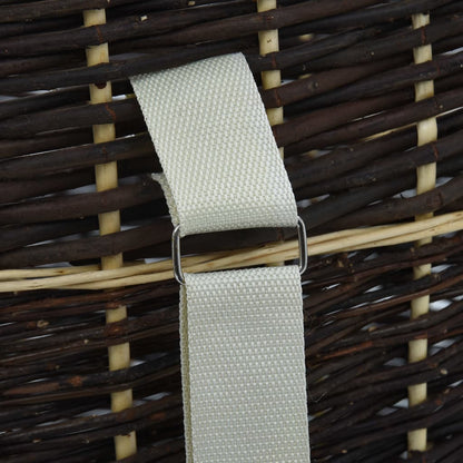 Cesta per Legna con Spallacci 57x51x69cm Salice Naturale - homemem39