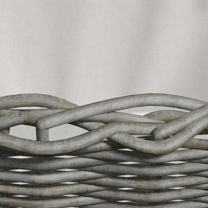 Cesta per Legna con Maniglie 59x42x28 cm Salice Grigia - homemem39