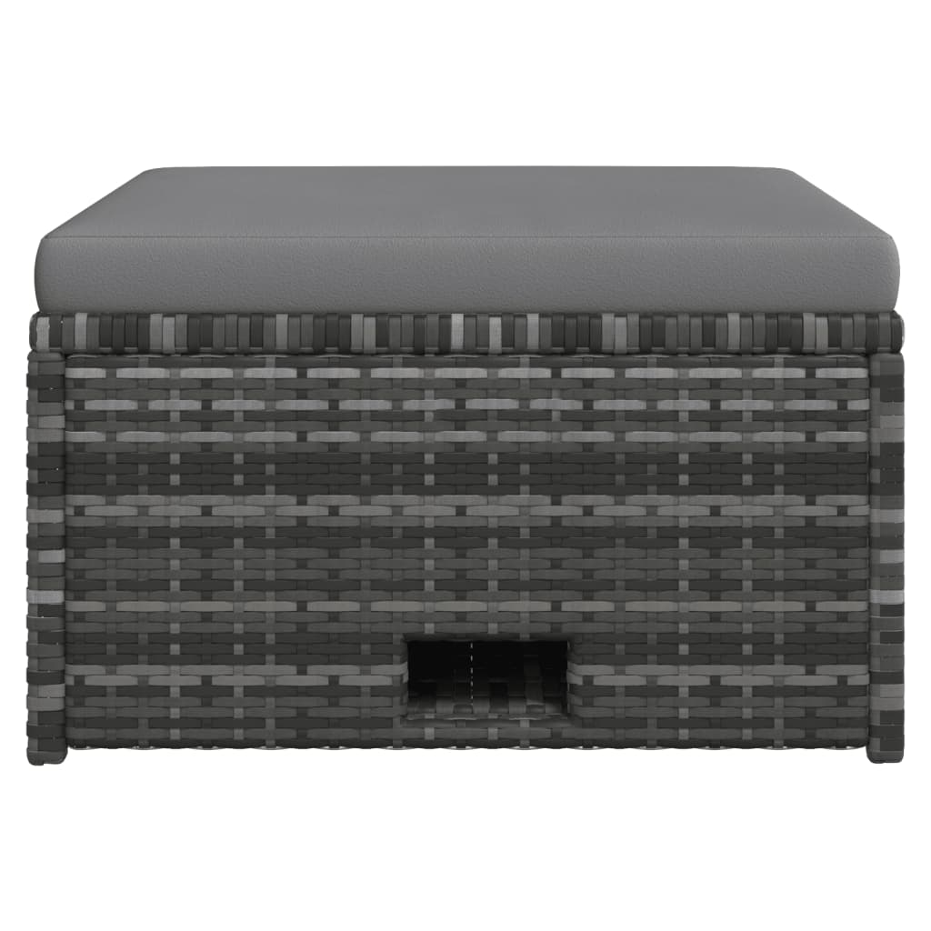 Set Divani da Giardino 4 pz con Cuscini in Polyrattan Grigio - homemem39