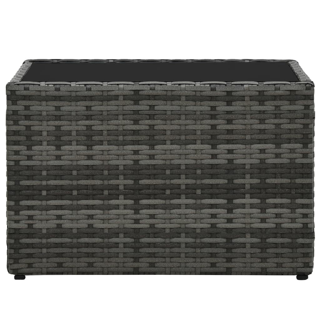 Set Divani da Giardino 5 pz con Cuscini in Polyrattan Grigio | homemem39
