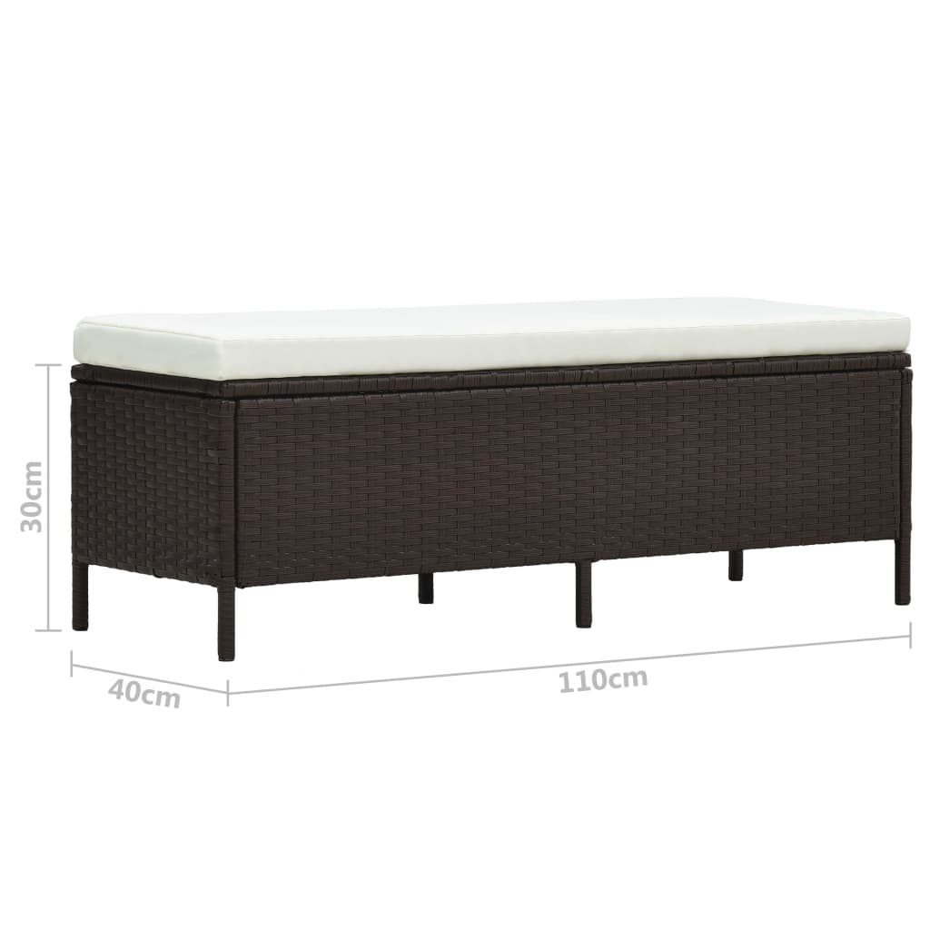 Set Divani da Giardino 3 pz con Cuscini in Polyrattan Marrone | homemem39