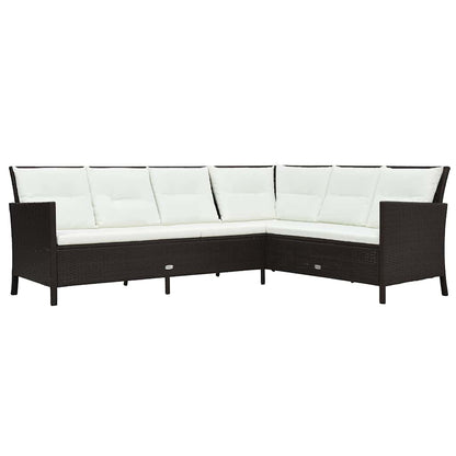 Set Divani da Giardino 3 pz con Cuscini in Polyrattan