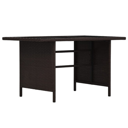 Set Divani da Giardino 3 pz con Cuscini in Polyrattan Marrone | homemem39