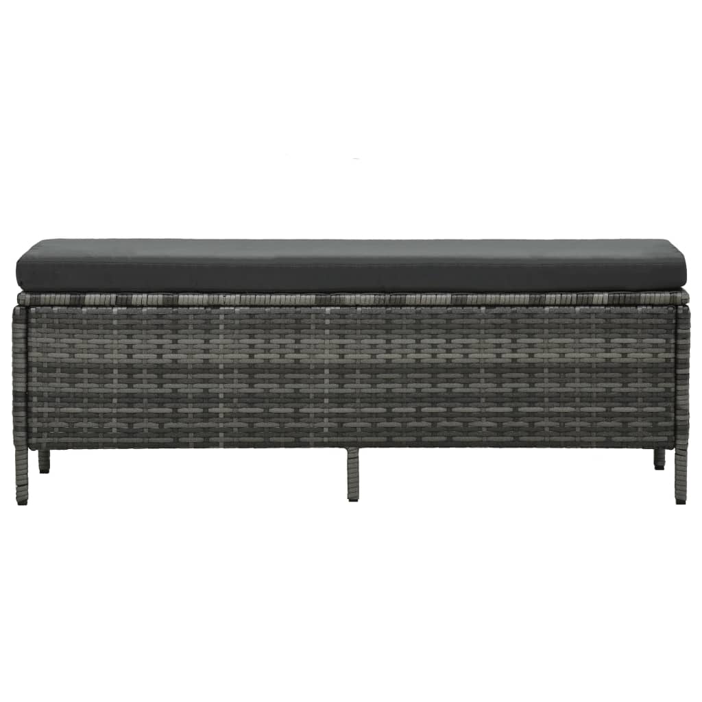 Set Divani da Giardino 3 pz con Cuscini in Polyrattan Grigio | homemem39