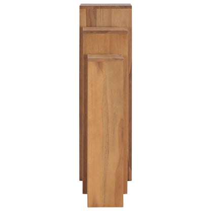 Set di Piedistalli per Piante 3 pz in Legno Massello di Teak | homemem39