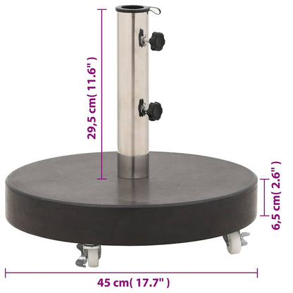 Base per Ombrellone in Granito 30 kg Circolare Nera | homemem39