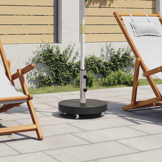 Base per Ombrellone in Granito 30 kg Circolare Nera | homemem39