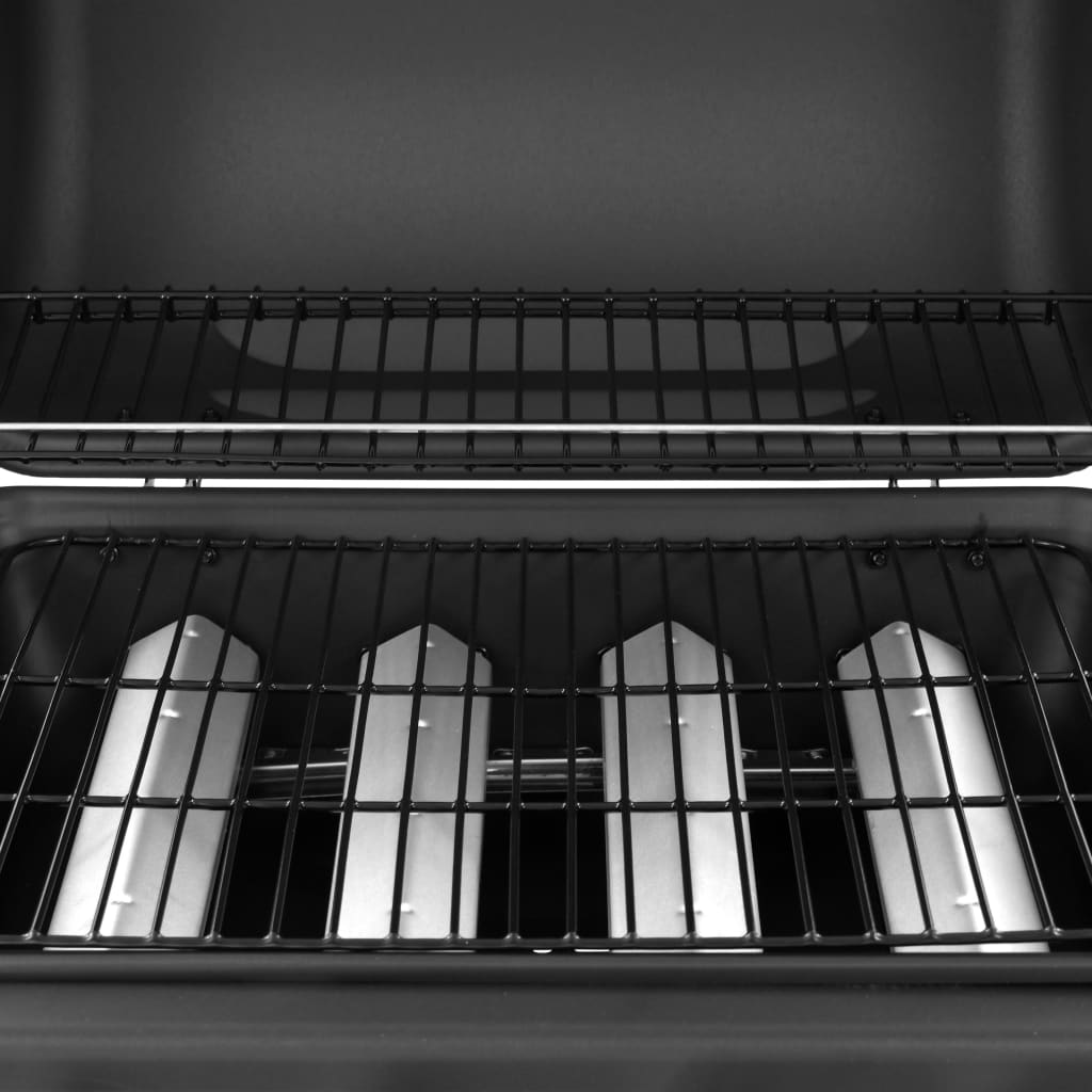 Griglia Barbecue a Gas con 4 Bruciatori Nera - homemem39