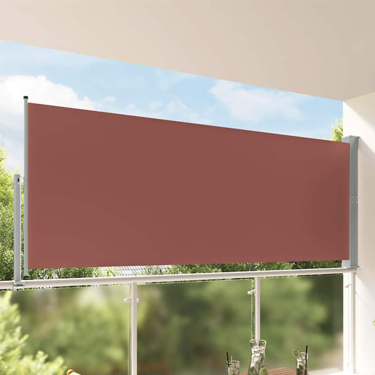 Tenda da Sole Laterale Retrattile per Patio 140x300cm Marrone