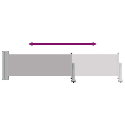 Tenda Laterale Retrattile per Patio 60x300 cm Grigia