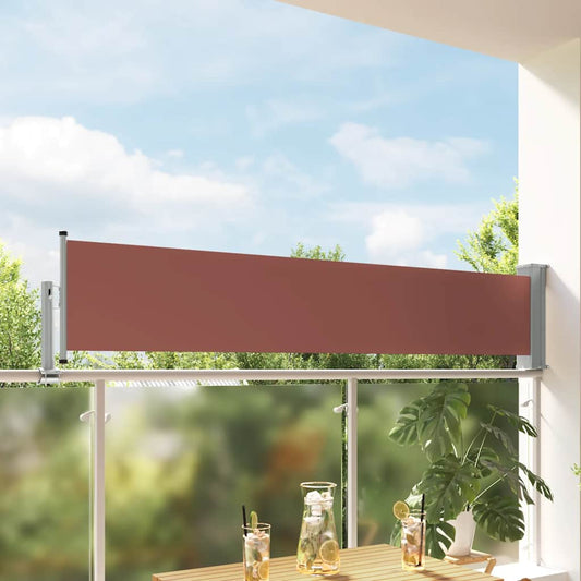 Tenda Laterale Retrattile per Patio 60x300 cm Marrone