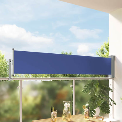 Tenda Laterale Retrattile per Patio 60x300 cm Blu