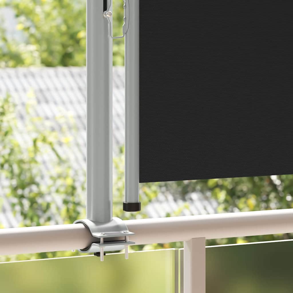 Tenda Laterale Retrattile per Patio 80x300 cm Nera